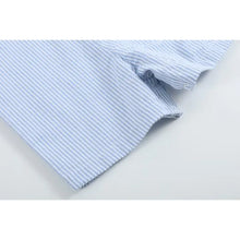 Load image into Gallery viewer, Light Blue Seersucker Lil Brother Smocked Jon Jons