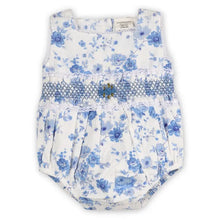 Load image into Gallery viewer, Capri Seersucker Baby Bubble Romper + Headband (Organic)