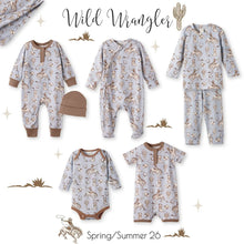 Load image into Gallery viewer, Wild Wrangler/Blue Western Cowboy Bamboo Baby Boy Bodysuit