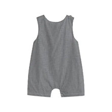 Load image into Gallery viewer, Black Gingham Cow Family Shortalls