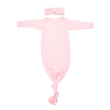 Load image into Gallery viewer, Three little tots - heavenly pink knotted gown and bow