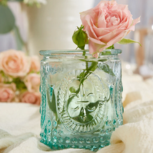 Load image into Gallery viewer, Vintage Blue Glass Tea Light Holder (Set of 8)