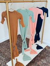 Load image into Gallery viewer, Gown and Hat Set - Baby Clothes - Crew Newborn-3 months (Camel