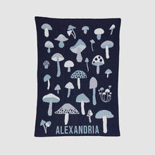 Load image into Gallery viewer, Baby Forager Personalized Blanket (Navy Blue/White/Light Blue/Alum