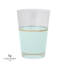 Load image into Gallery viewer, 12 Oz Round Mint • Gold Plastic Cups | 10 Cups