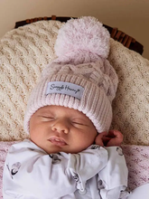 Load image into Gallery viewer, Blush Pink Organic Knit Beanie