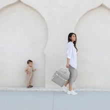 Load image into Gallery viewer, 2-in-1 Provisions Backpack in Matte Grey Leatherette