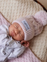 Load image into Gallery viewer, Blush Pink Organic Knit Beanie