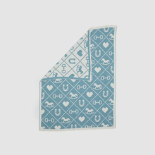 Load image into Gallery viewer, Baby Rinia Blanket (Light Blue/White)