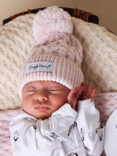 Load image into Gallery viewer, Blush Pink Organic Knit Beanie