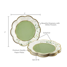 Load image into Gallery viewer, Botanical Garden 7 in. Premium Paper Plates (Set of 16)