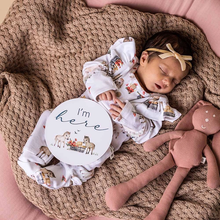 Load image into Gallery viewer, Snuggle Honey Pony pals organic grow suit 6-1 2 months