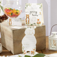 Load image into Gallery viewer, Woodland Baby Advice Card & Baby Shower Game (Set of 50)