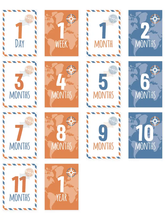 Load image into Gallery viewer, Baby's 1st Year Swaddle & Milestone Cards - Great Adventure