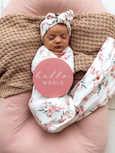 Load image into Gallery viewer, Snuggle Honey camille and jewel pink reversible milestone cards