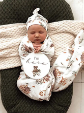 Load image into Gallery viewer, Snuggle Honey Reversible Koala gumnut grey reversible milestone card