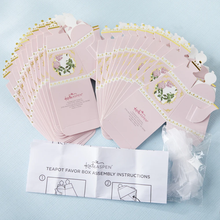 Load image into Gallery viewer, Tea Time Whimsy Teapot Favor Box - Pink (Set of 24)