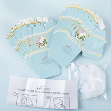Load image into Gallery viewer, Tea Time Whimsy Teapot Favor Box - Blue (Set of 24)