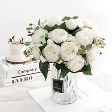 Load image into Gallery viewer, 12'' Silk Peony Flower Bunch, Spring Wedding/Home Decors