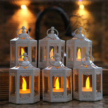 Load image into Gallery viewer, White Hexagon Mini Lantern (Set of 6)
