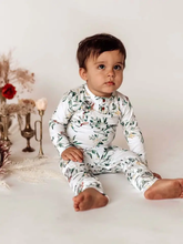 Load image into Gallery viewer, Snuggle Honey Eucalypt Organic Growsuit