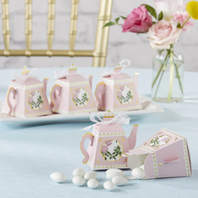 Load image into Gallery viewer, Tea Time Whimsy Teapot Favor Box - Pink (Set of 24)