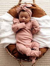 Load image into Gallery viewer, Snuggle Honey rose organic grow suit