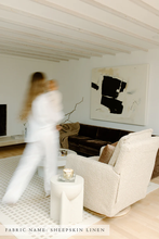 Load image into Gallery viewer, FLYNN – GLIDING SWIVEL NURSERY RECLINER - SHEEPSKIN LINEN