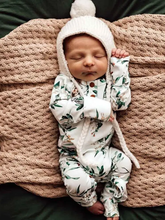 Load image into Gallery viewer, Snuggle Honey Eucalypt Organic Growsuit