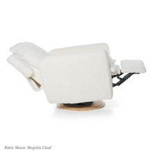Load image into Gallery viewer, FLYNN – GLIDING SWIVEL NURSERY RECLINER - SHEEPSKIN CLOUD