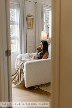 Load image into Gallery viewer, FLYNN – GLIDING SWIVEL NURSERY RECLINER - SHEEPSKIN CLOUD