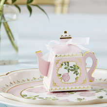 Load image into Gallery viewer, Tea Time Whimsy Teapot Favor Box - Pink (Set of 24)