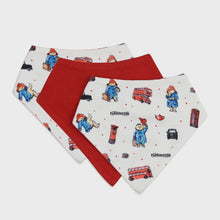 Load image into Gallery viewer, L'oved Baby Organic Bandana Bib 3-Pack in London Paddington™