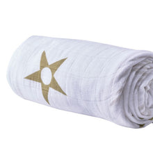 Load image into Gallery viewer, New Castle Star and Stripe Swaddle Blanket