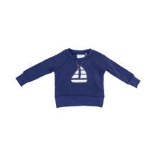 Load image into Gallery viewer, Sailboat French Terry Raglan Sweatshirt With Applique And Short