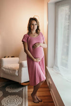 Load image into Gallery viewer, Three little tots maternity labor gown - Rose
