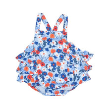 Load image into Gallery viewer, Poppy Days Ruffle Sunsuit