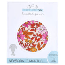 Load image into Gallery viewer, Three little tots- wild floral knotted gown with bow