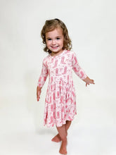 Load image into Gallery viewer, Cowgirl Boots &amp; Bows - 3/4 Sleeve Pocket Dress

