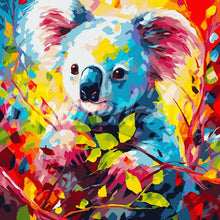 Load image into Gallery viewer, Paint by Numbers rolled - Colorful Abstract Koala
