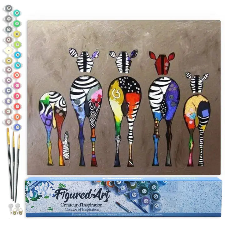 Paint by numbers - Zebras Back