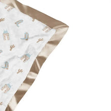 Load image into Gallery viewer, Reversible Baby Blanket Howdy Partner Blue
