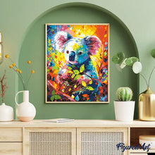 Load image into Gallery viewer, Paint by Numbers rolled - Colorful Abstract Koala
