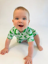 Load image into Gallery viewer, Blue Alligators - SS Polo Romper

