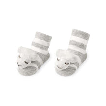 Load image into Gallery viewer, MudPie Sheep Rattle Toe Socks
