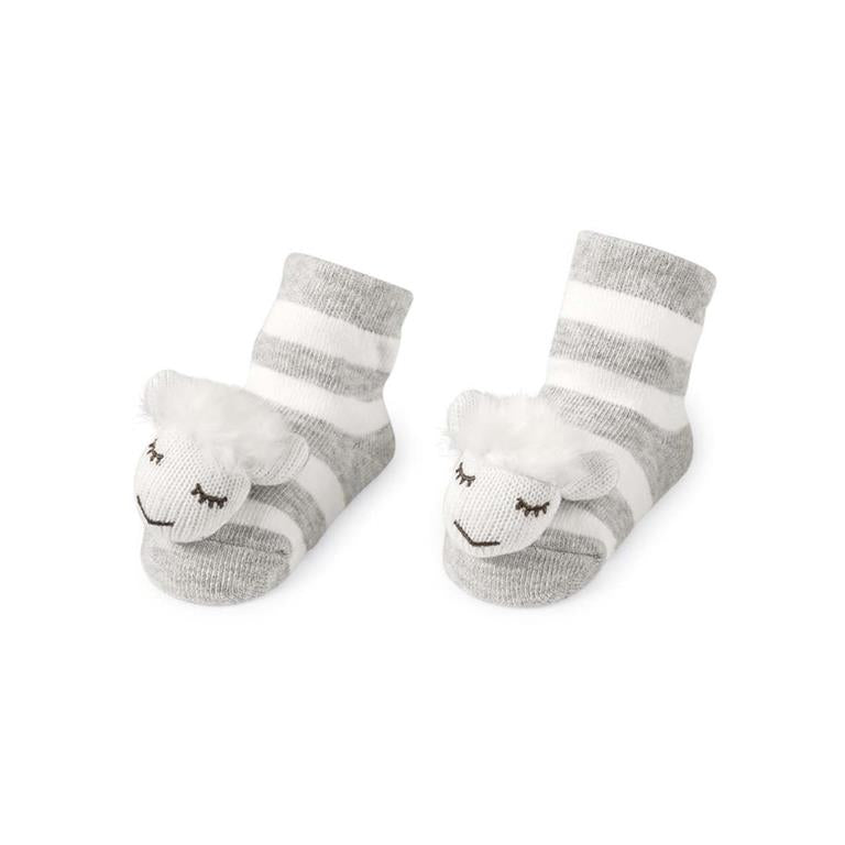 MudPie Sheep Rattle Toe Socks