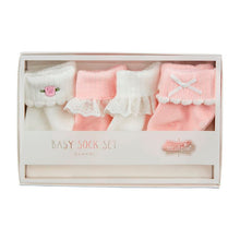 Load image into Gallery viewer, MudPie Pink Baby Sock Set
