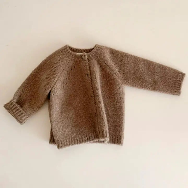 Annie & Charles® knitted wool jacket (Brown)