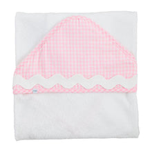 Load image into Gallery viewer, MudPie Pink Ric-Rac Hooded Towel
