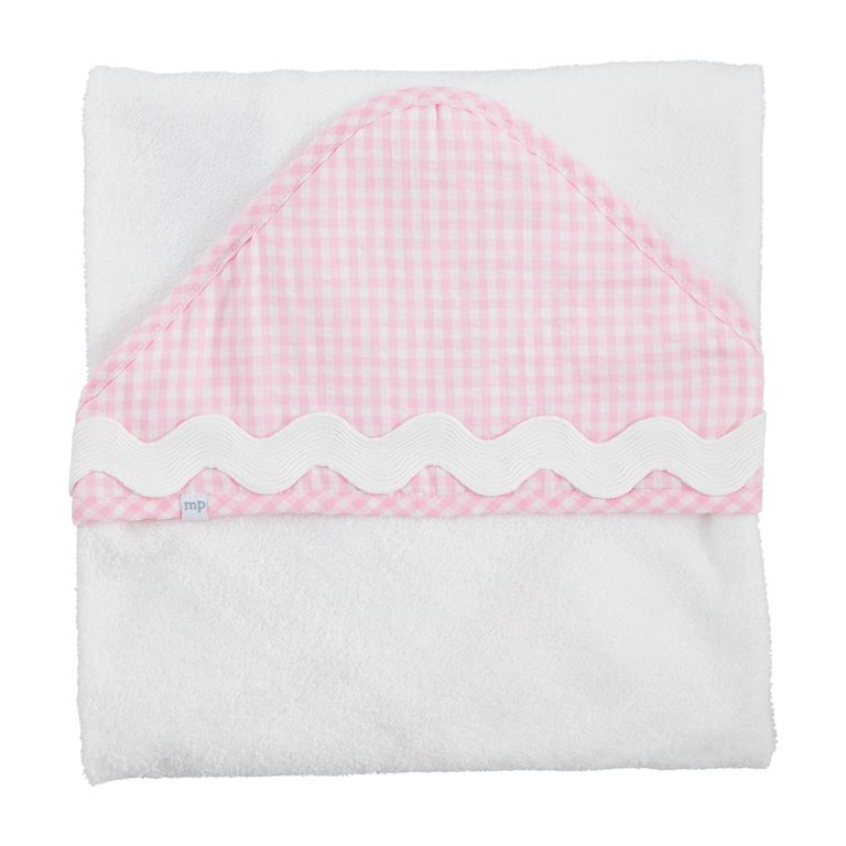 MudPie Pink Ric-Rac Hooded Towel